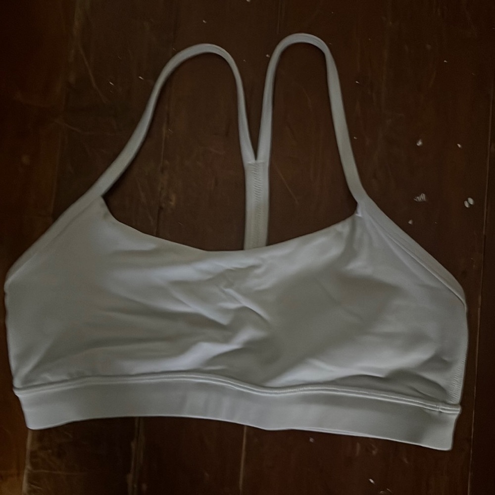 White Lululemon sports bra size 8